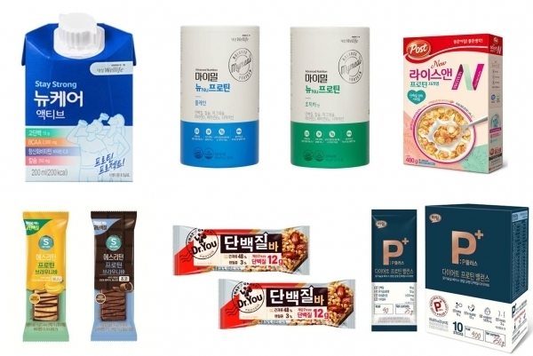 사진=국내 시판 중인 프로틴 제품