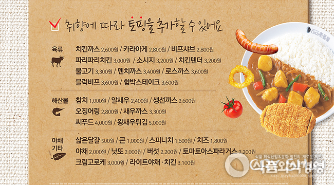 코코이찌방야 토핑안내