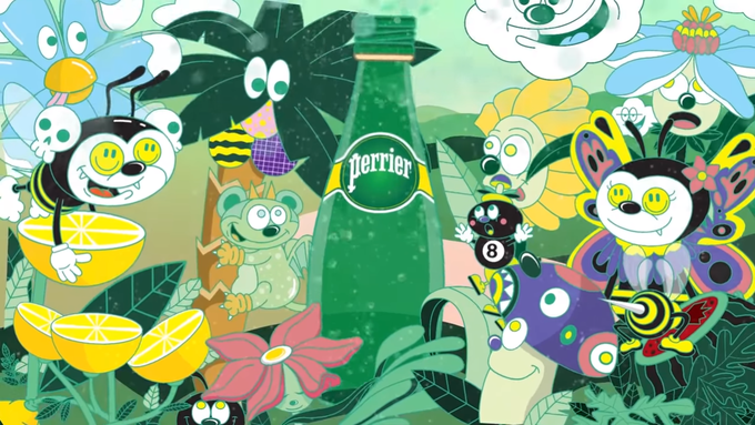 페리에와 국내 아티스트 GBDAY가 협업한 작품/사진=PERRIER KR 유튜브
