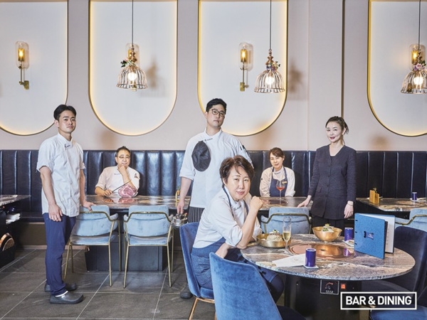 권준예 셰프, 고용재 부처 마스터, 김승우 셰프, 김인복 오너 셰프, 오선주 홀 과장, 이상은 고객 관리 차장