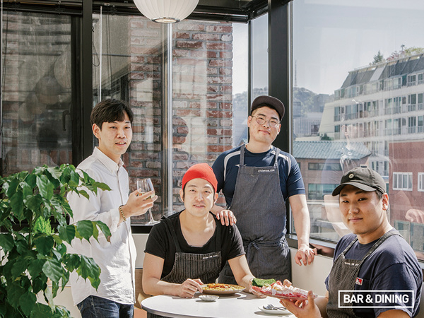 한승교 셰프, 김두희 대표, 이성목 셰프, 정다훈 셰프