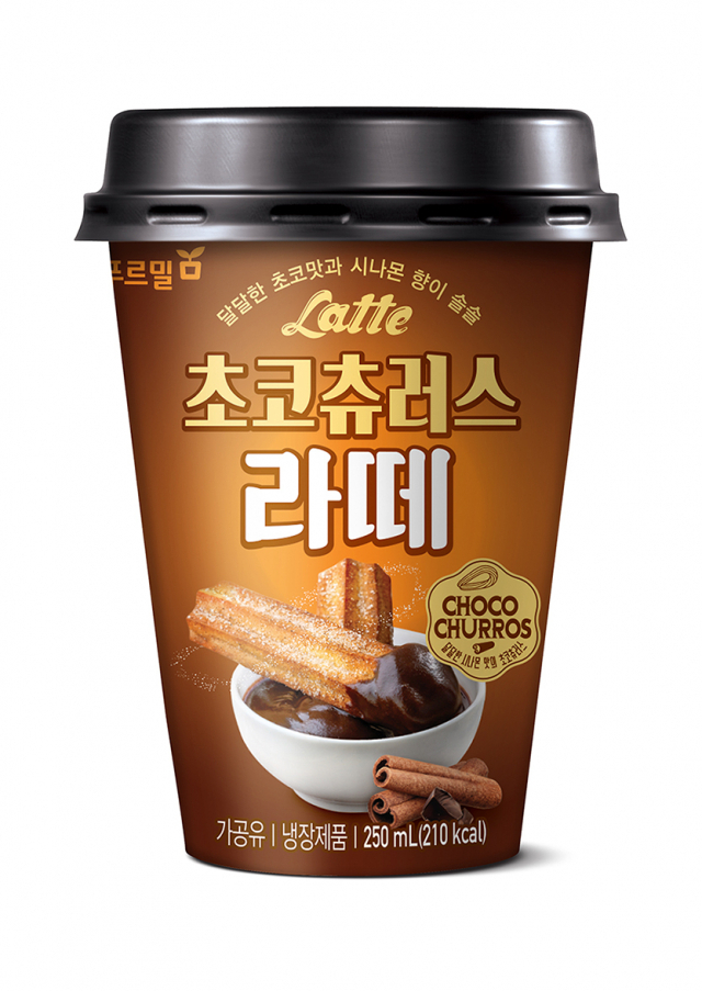 사진=푸르밀 '초코츄러스라떼'
