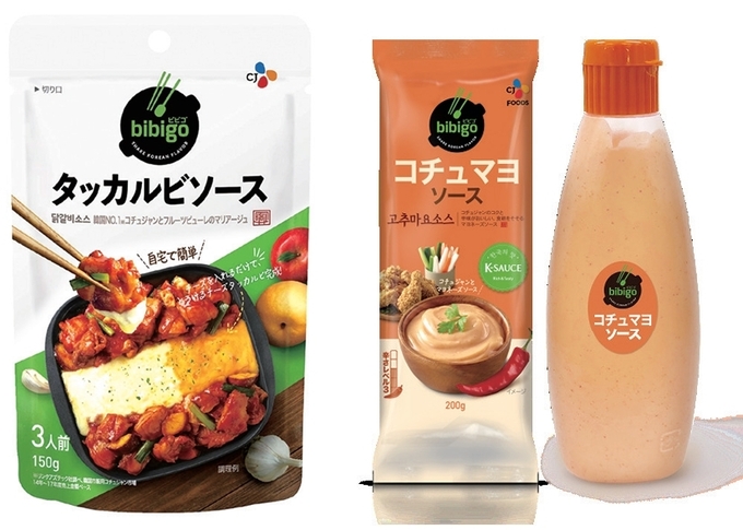 닭갈비소스, 고추마요소스/사진=CJ푸즈재팬