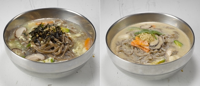 들깨칼국수&메밀들깨칼국수/사진=봉평메밀막국수