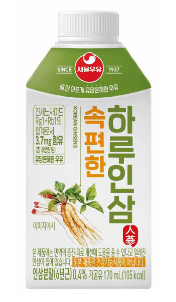 이미지 자료 : 서울우유협동조합 ‘속편한 하루인삼’