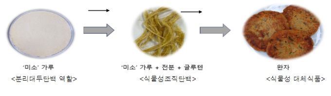 ‘분리대두단백’ 대신 국산 콩 ‘미소’ 가루로 식물성조직단백 제조 가능