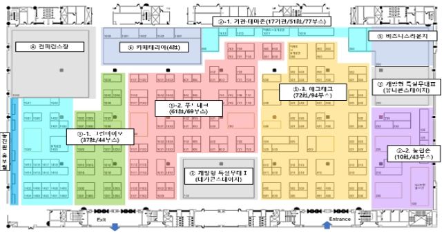 AFRO 2023 전시장 배치도
