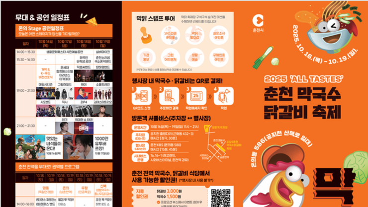 2025 춘천막국수닭갈비축제! 오는 16일 개최