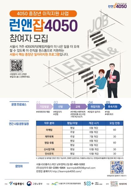`역량강화부터 취업연계까지` 서울시, 4050이직지원 프로그램 본격 운영