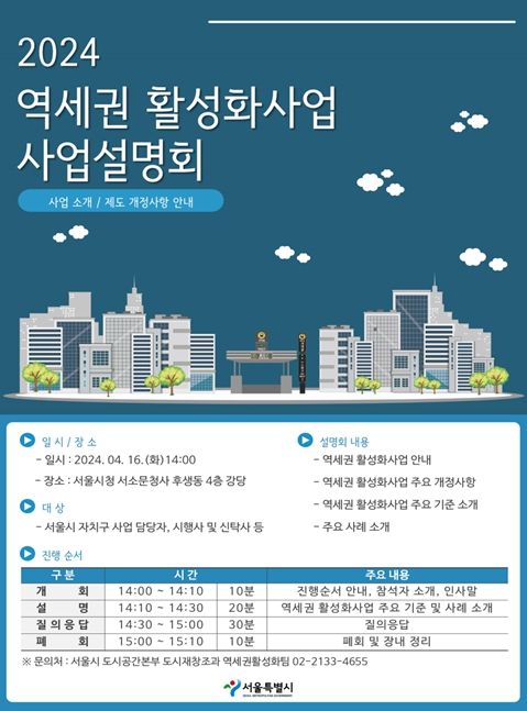 2024 역세권 활성화사업 설명회 포스터