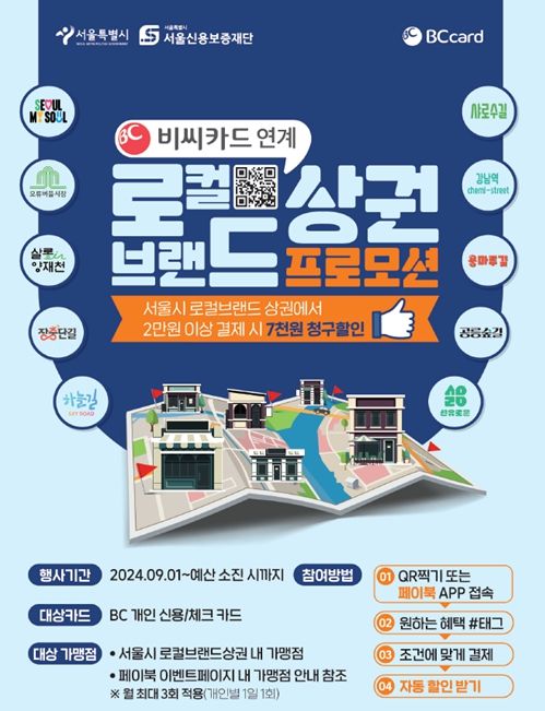 비씨카드 연계 로컬브랜드 상권 할인 프로모션 홍보자료